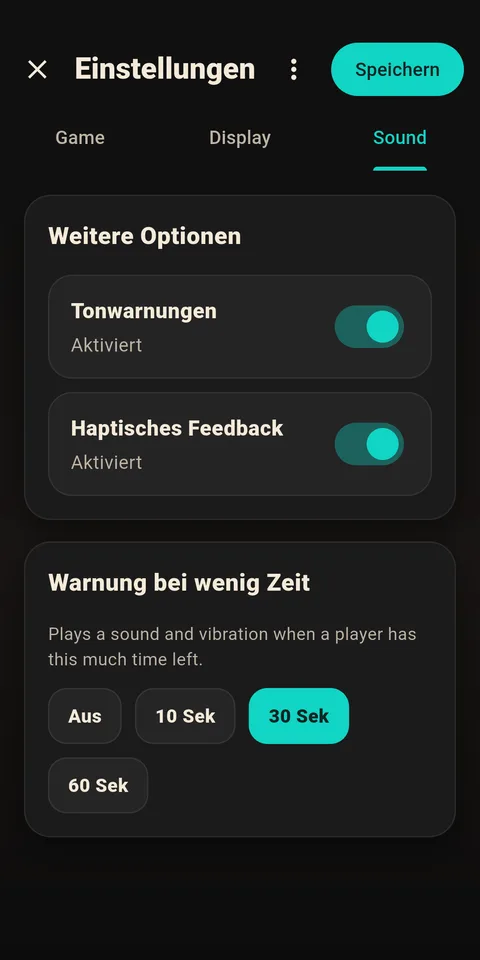 Toneinstellungen von 1Chess Clock