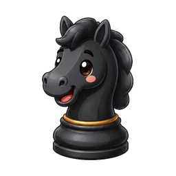 Chess knight piece on a board